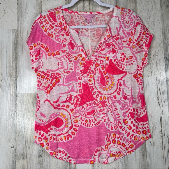 Lilly Pulitzer Pink Relaxed Blouse‎ - Picture 1 of 11